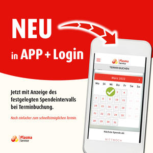 Plasma Service Europe 1400 x 1400 px Spendeintervall in der App und im Login 