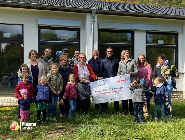 Plasma Service Europe 552 x 726 px 2021 Fluthilfe für den Kindergarten „Wibbelstätz“ in Hönningen an der Ahr