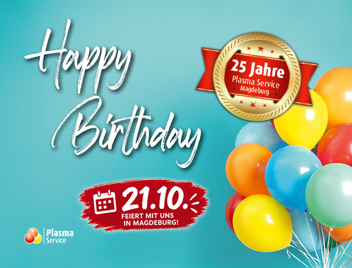 Plasma Service Europe 2026 KW 43 Geburtstag MD