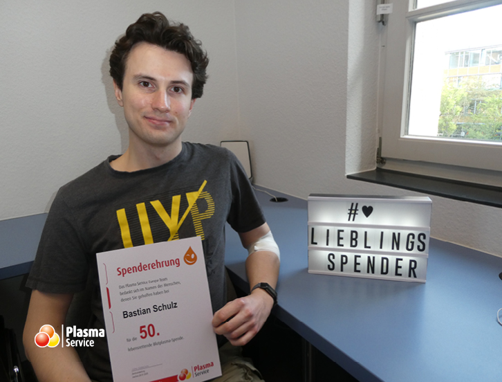 Plasma Service Europe Aachen 50. Spende Bastian Schulz