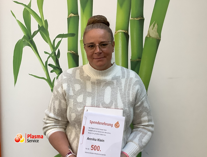 Plasma Service Europe Dortmund 500. Spende Annika Klein