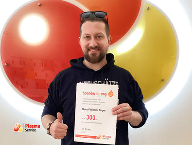 Plasma Service Europe Köln WP 300. Spende Meinolf Deges